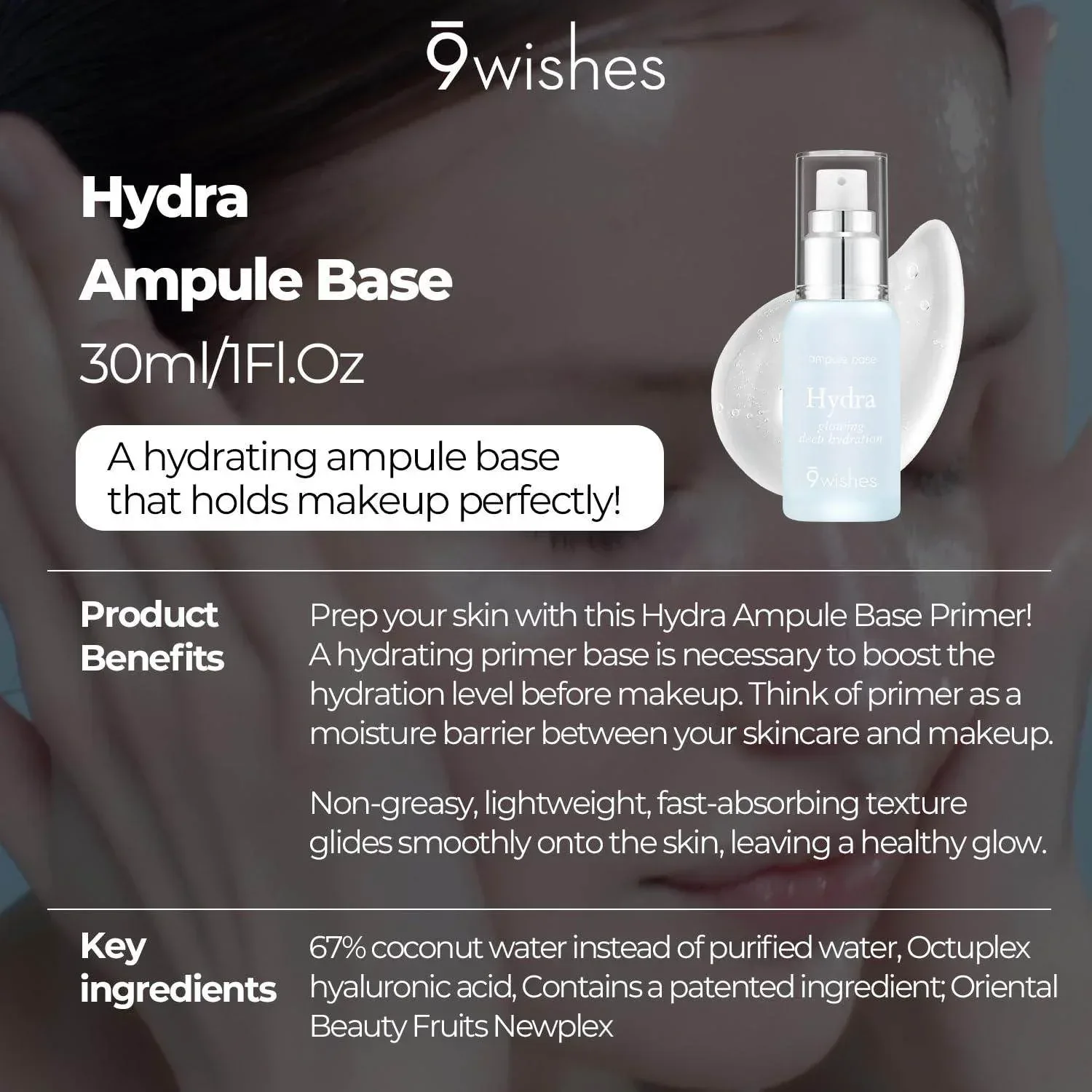 9wishes - Hydra Skin Ampule Base 30ml - Image 3