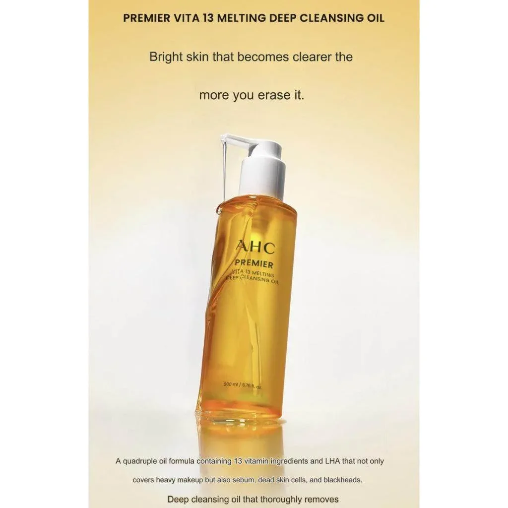 AHC - Premier Vita 13 Melting Deep Cleansing Oil 200ml - Image 3