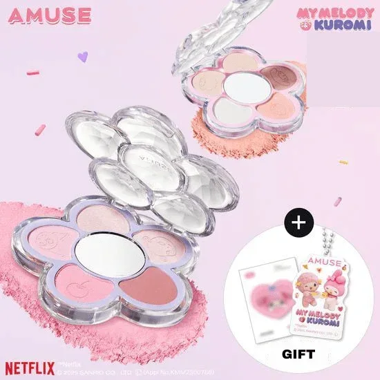 Amuse - Flora Eye Palette (My Melody X Kuromi) - 2 types