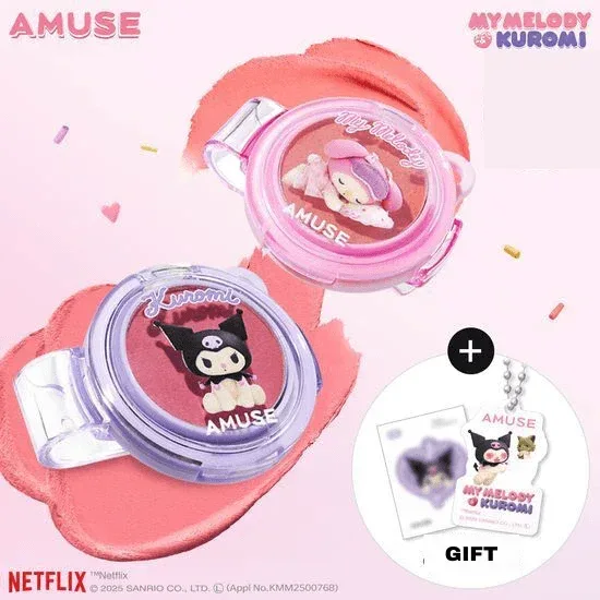 Amuse - Powder Lip & Cheek (My Melody X Kuromi) - 2 types