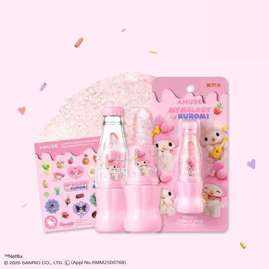 Amuse - Sparkly Soda Lip Balm (My Melody X Kuromi) - 2 types - Image 4