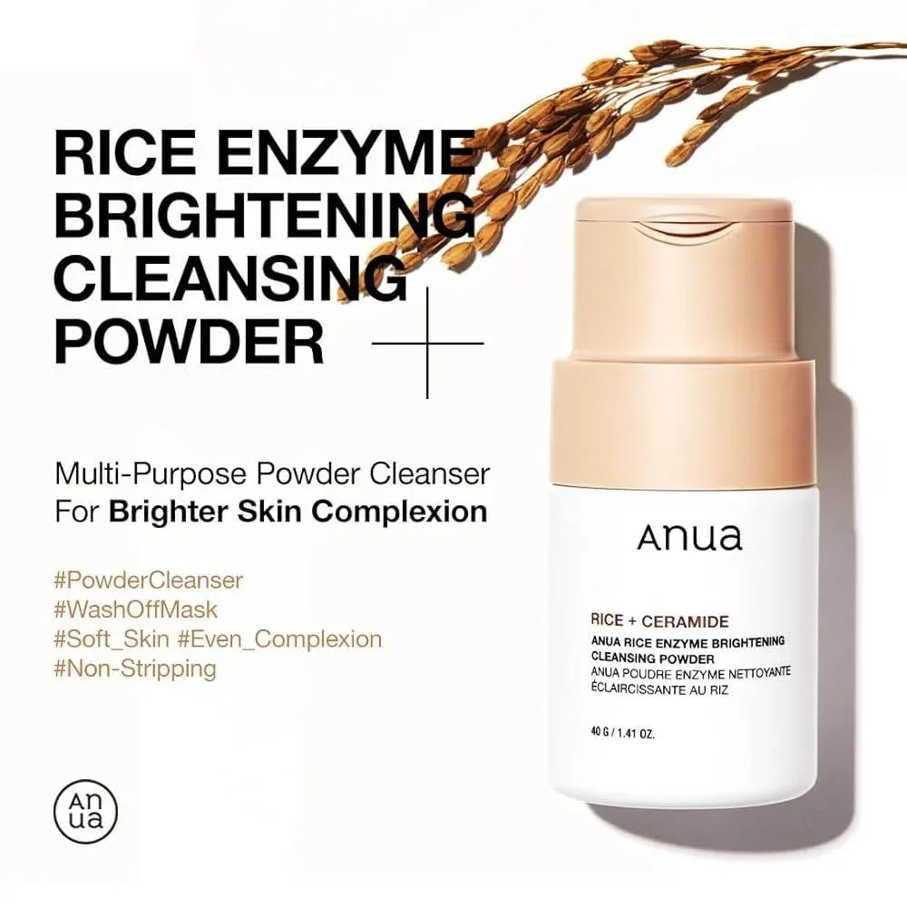 Anua - Rice + Ceramide Enzyme Brightening Cleansing Powder 40ml - Image 2