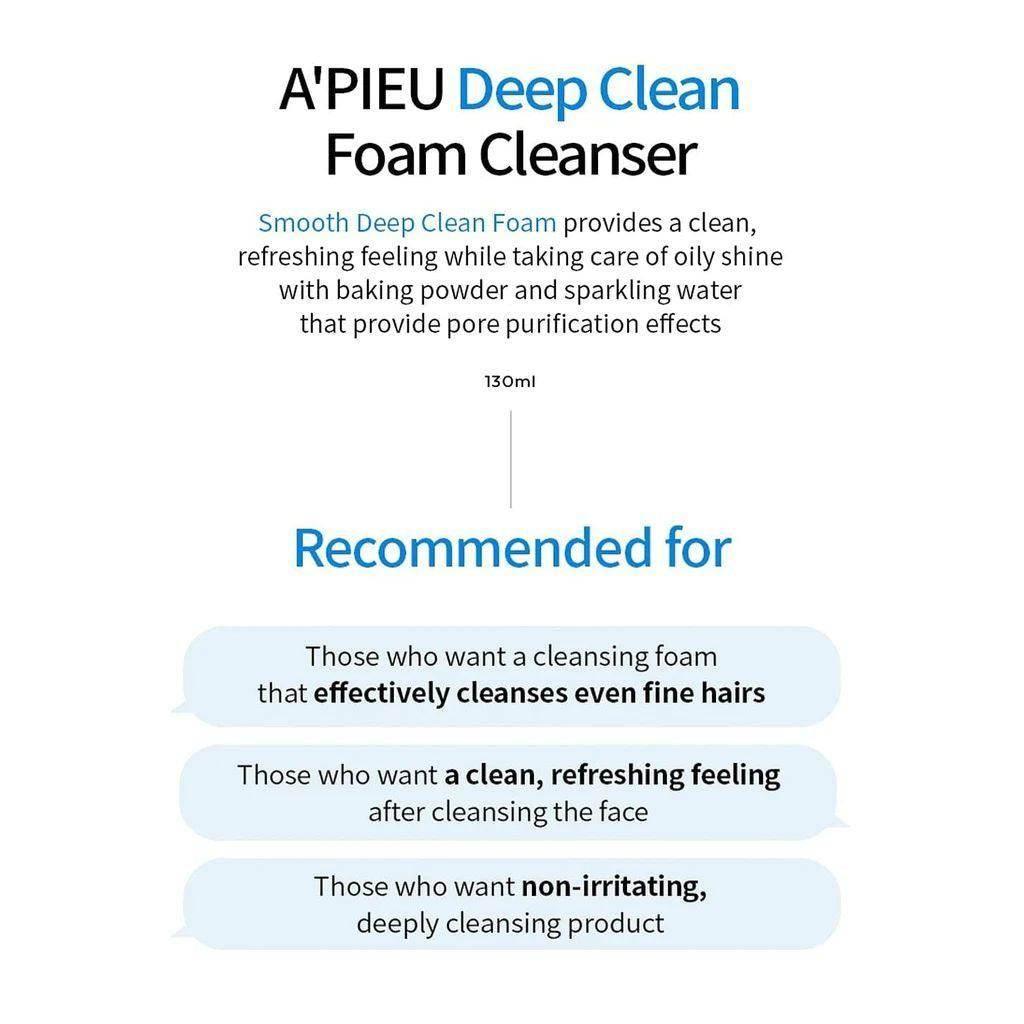 Apieu - Deep Clean Foam Cleanser 130ml - Image 3
