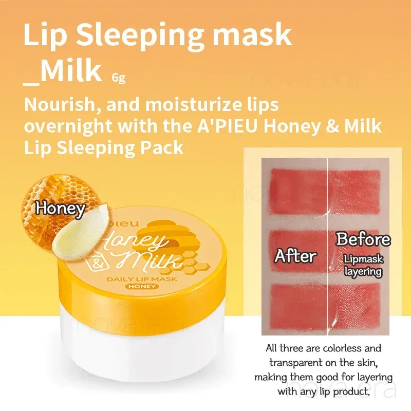 Apieu Honey Milk Lip Sleeping Pack 6.7g - Image 3