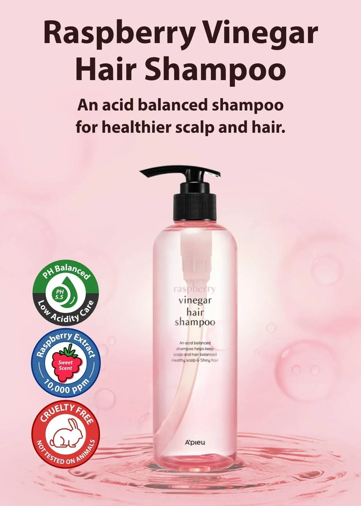 Apieu - Vinegar Hair Shampoo 500ml - Image 2