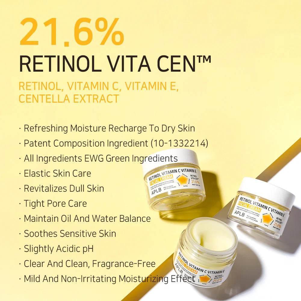 APLB - Retinol Vitamin C Vitamin E Facial Cream 55ml - Image 2