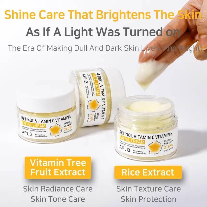 APLB - Retinol Vitamin C Vitamin E Facial Cream 55ml - Image 4
