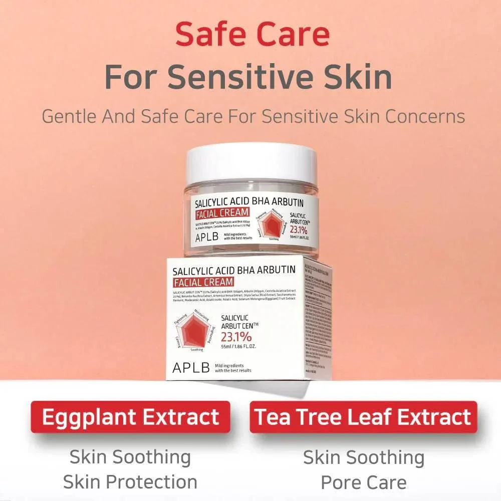 APLB - Salicylic Acid BHA Arbutin Facial Cream 55ml - Image 3