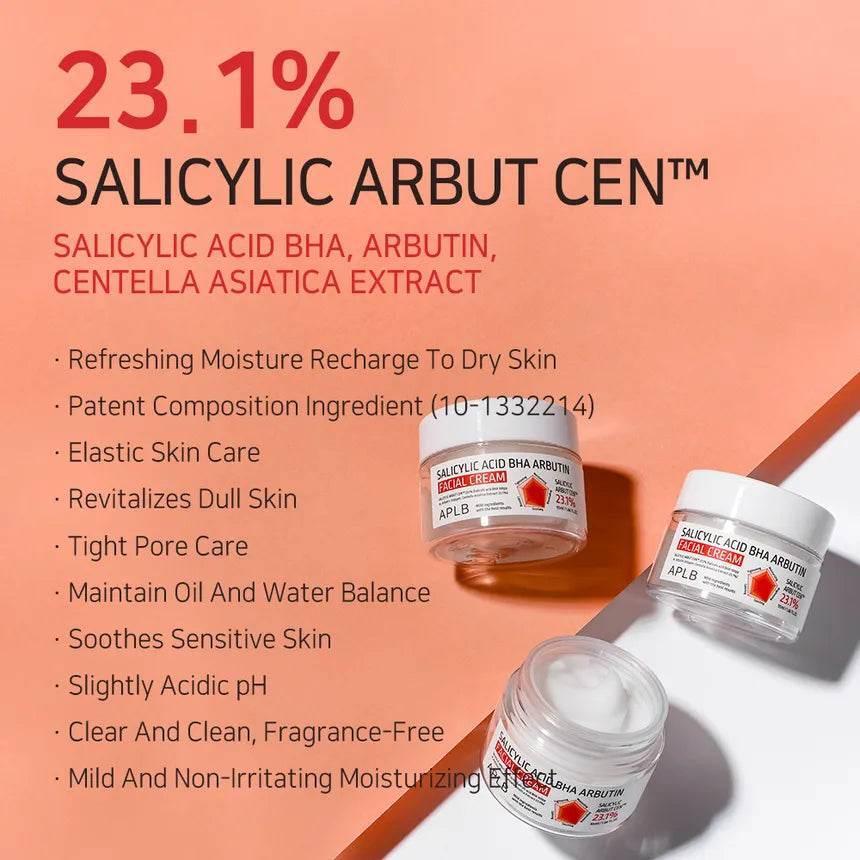 APLB - Salicylic Acid BHA Arbutin Facial Cream 55ml - Image 4