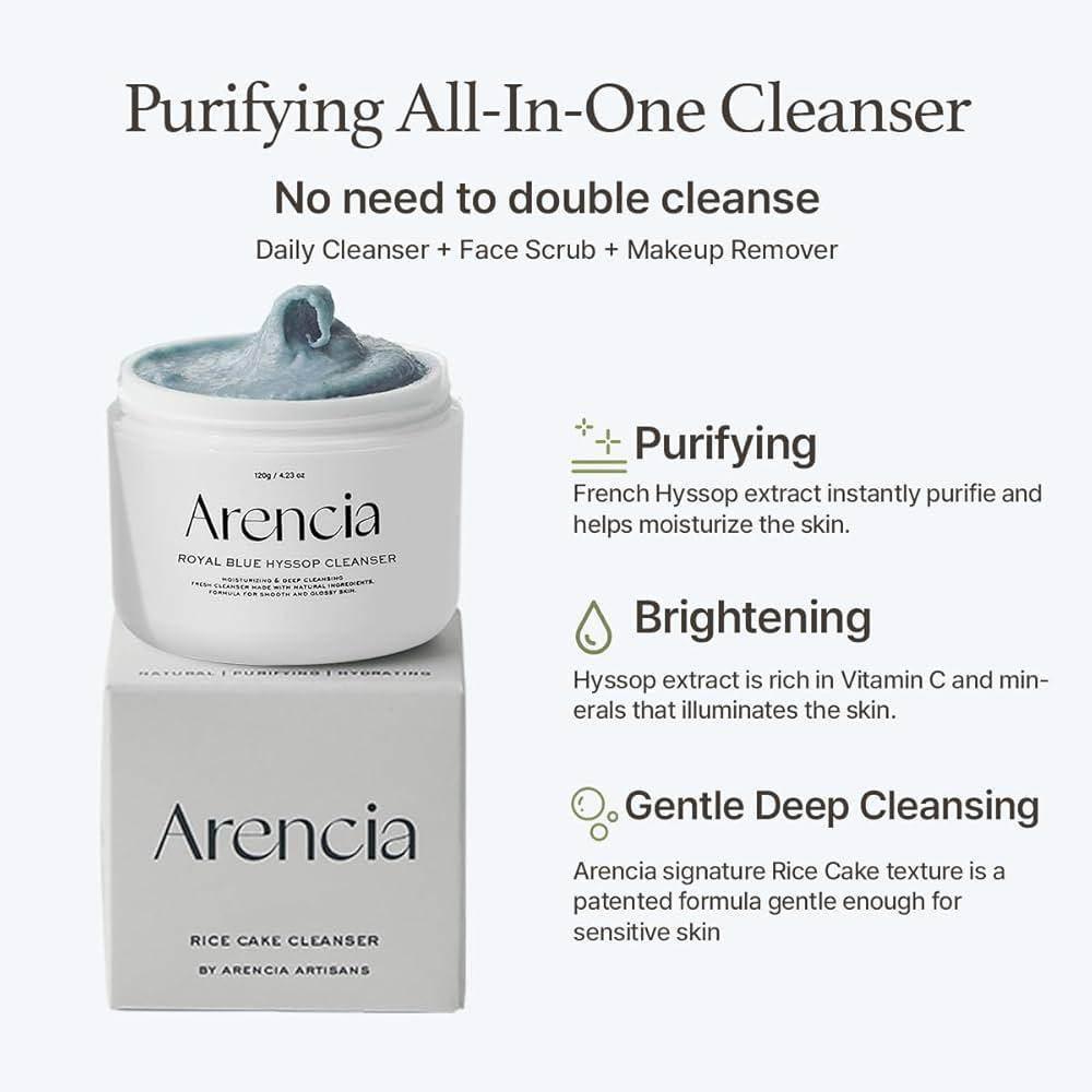 Arencia - Royal Blue Hyssop Cleanser 120g + Green Cleanser 15g - Image 4