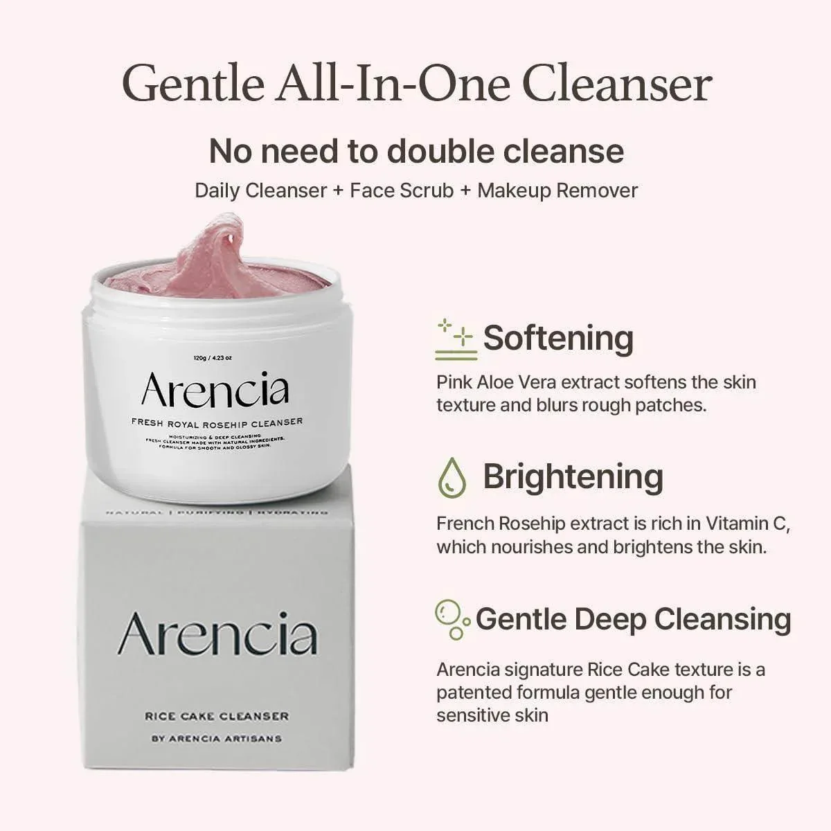 Arencia - Royal Rosehip Cleanser 120ml + 15ml Blue Cleanser - Image 4