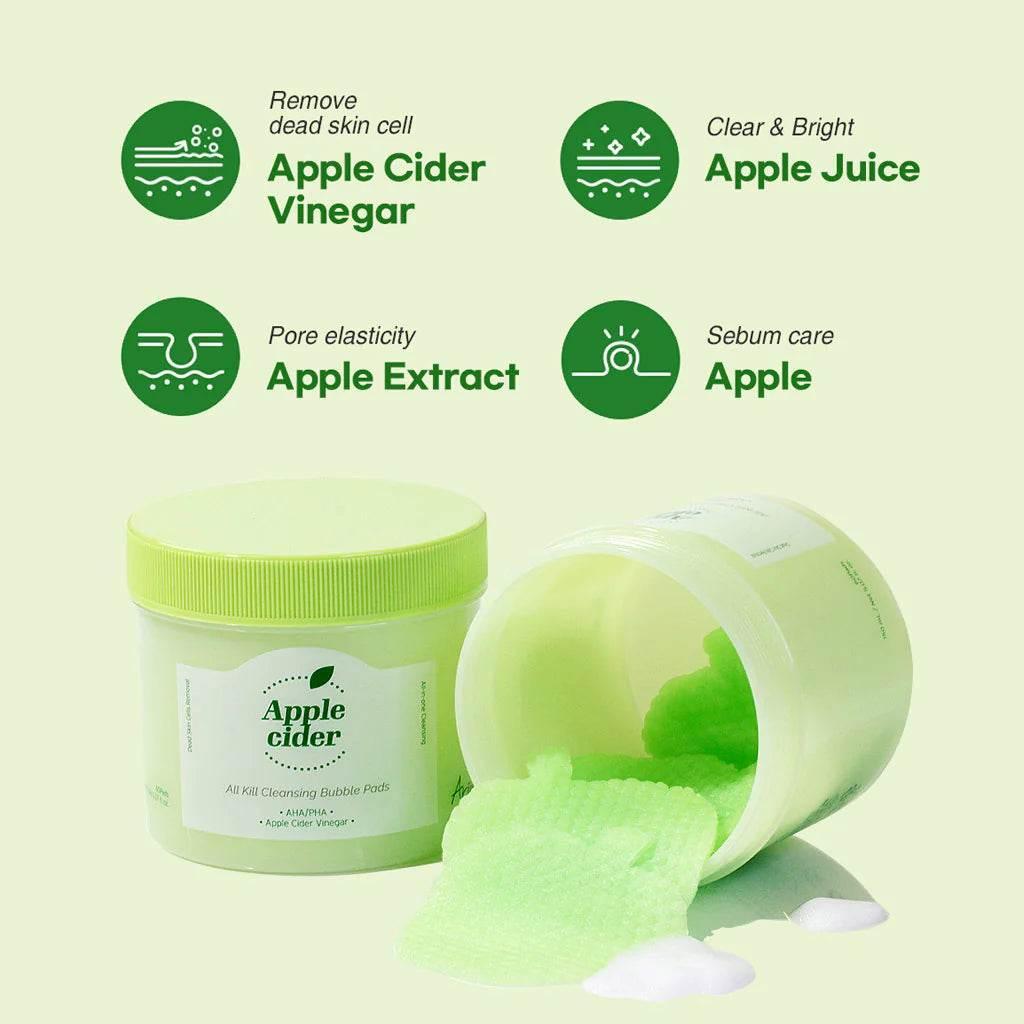 Ariul - Apple Cider All Kill Cleansing Bubble Pads 60ea - Image 3