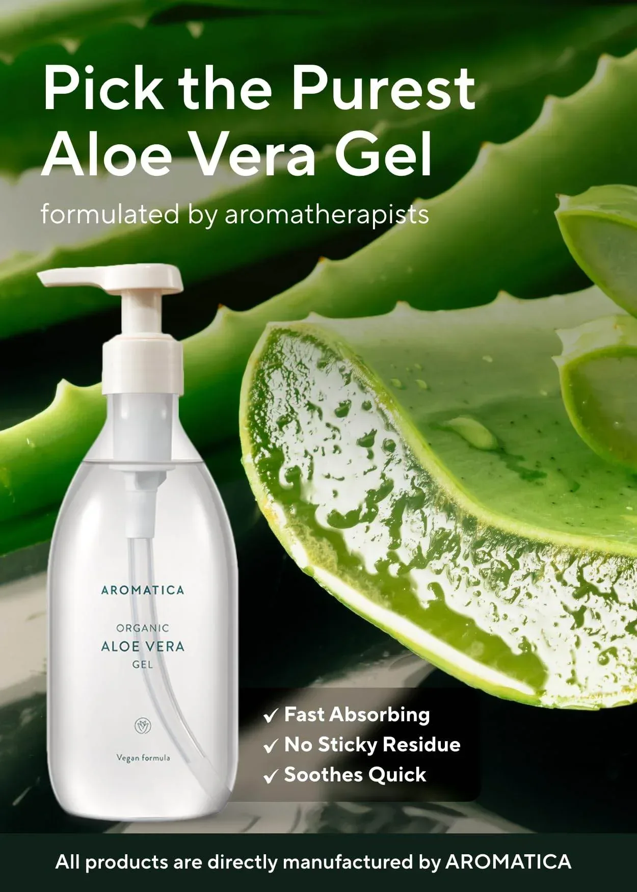 Aromatica - Organic Aloe Vera Gel 300ml - Image 2
