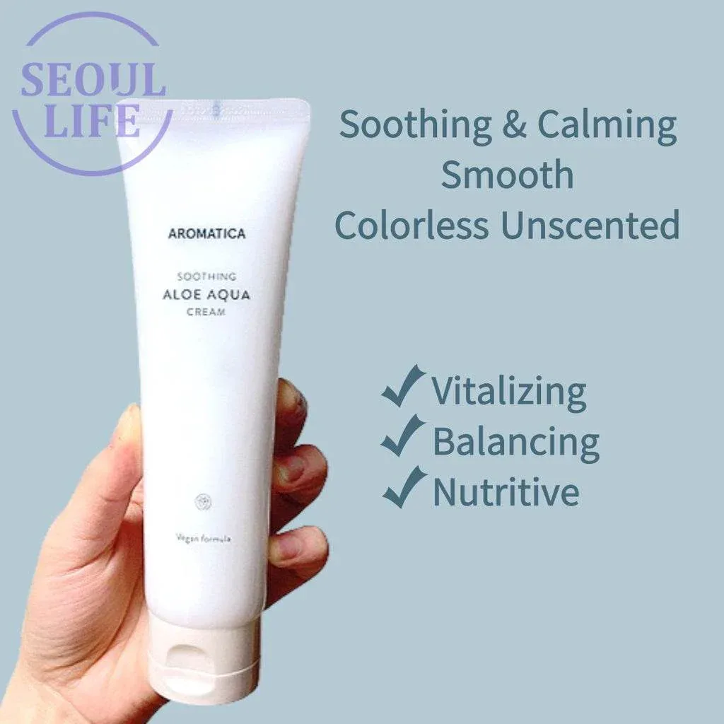 Aromatica - Soothing Aloe Aqua Cream 150ml - Image 3