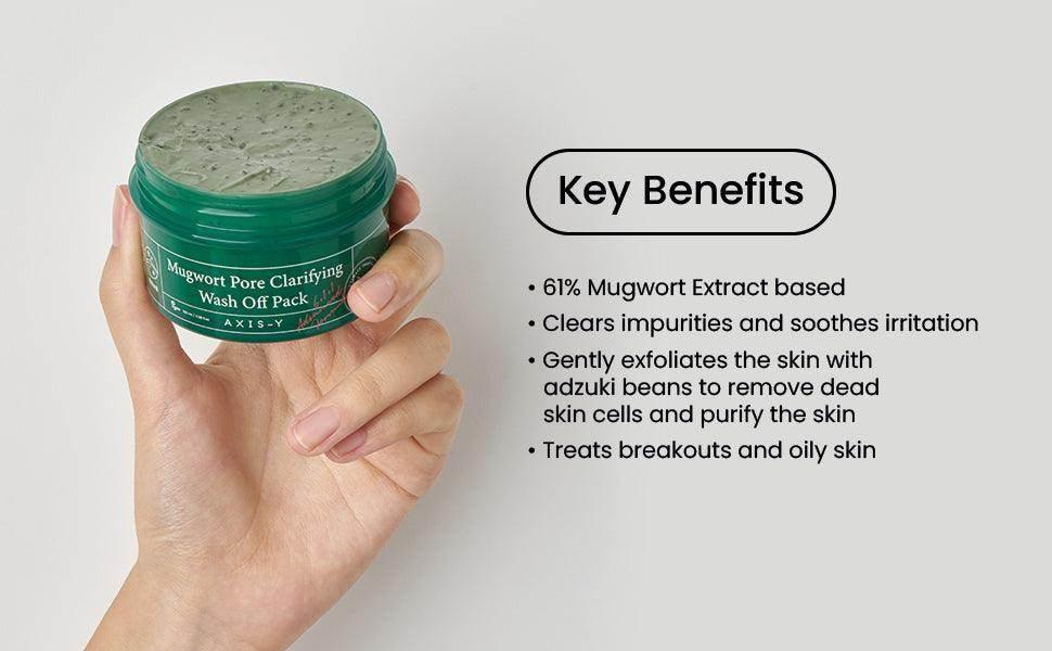 Axis-Y Mugwort Pore Clarifying Wash Off Pack 100ml - Image 2