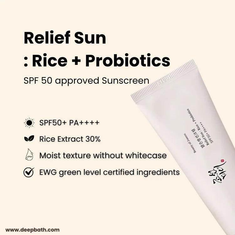 Beauty of Joseon Relief Sun : Rice + Probiotics Sunscreen (SPF50+ PA++++) 50ml - Image 3