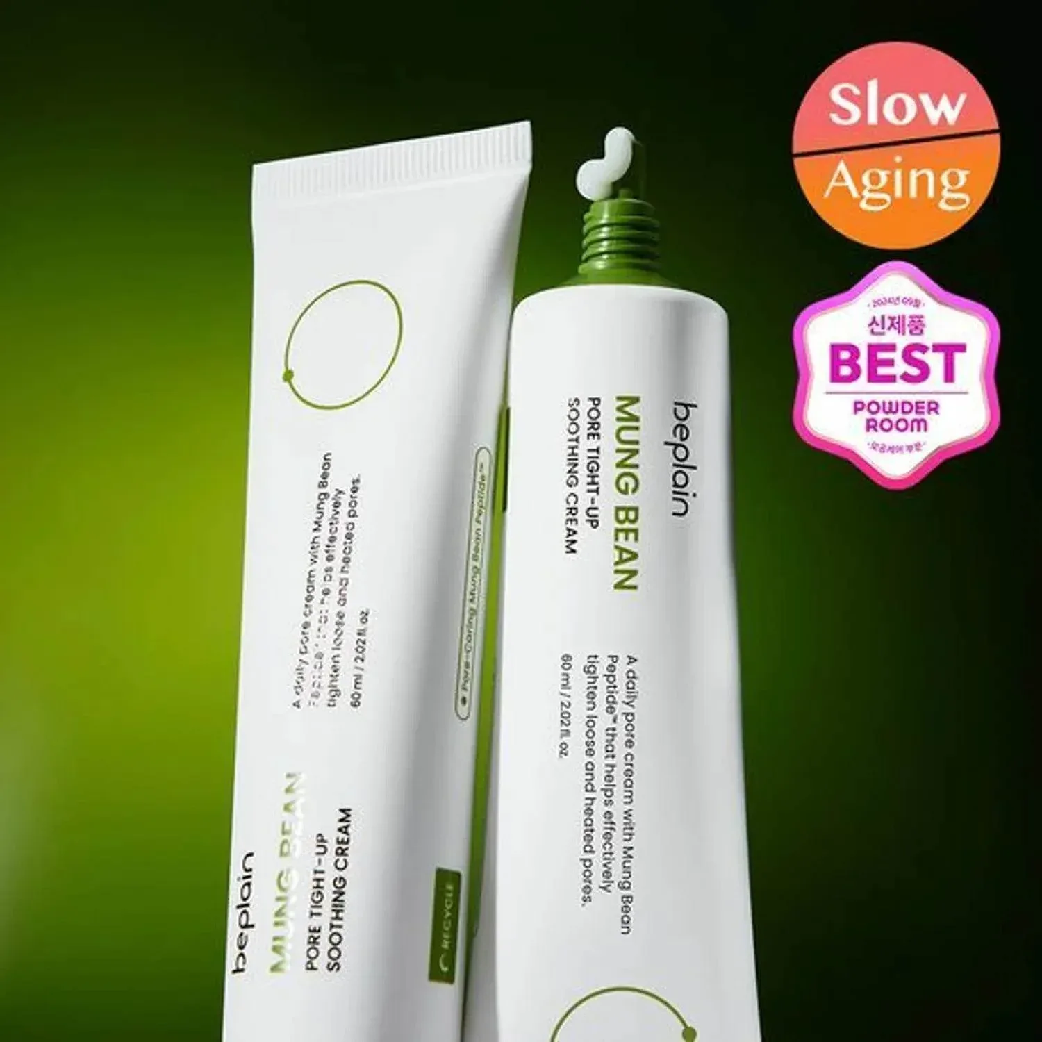 beplain - Mung Bean Pore Tight-Up Soothing Cream 60ml - Image 2