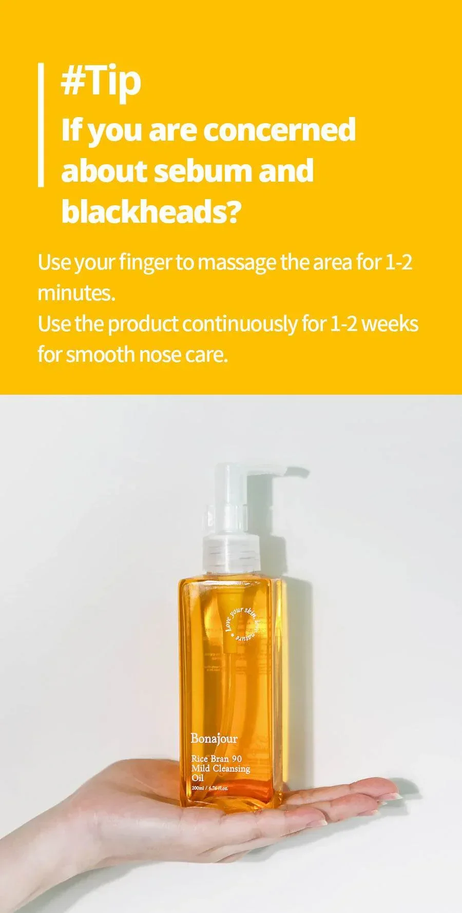 Bonajour - Rice Bran Mild Cleansing Oil 200ml - Image 4