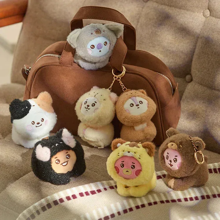 BT21 - More Fluffy Face Doll Keyring