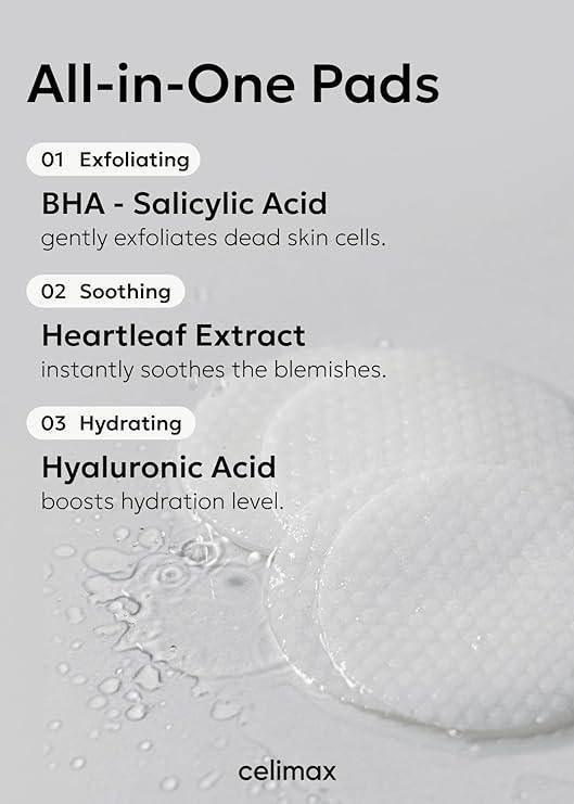 Celimax - Heartleaf BHA Peeling Pad 60ea - Image 3