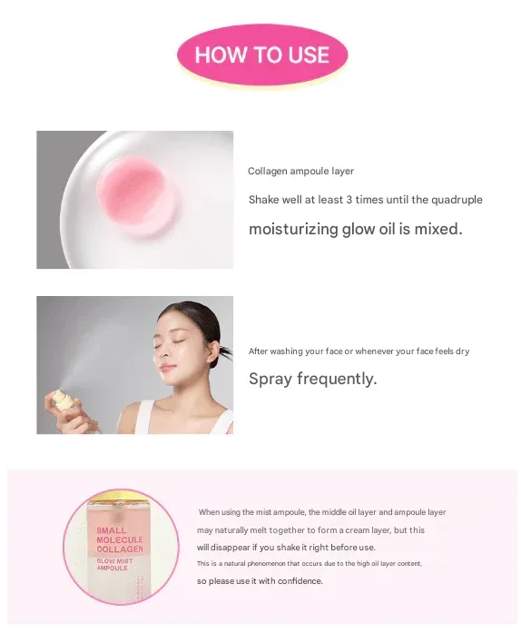 Cleaderm - Small Molecule Collagen Glow Mist Ampoule 100ml - Image 3