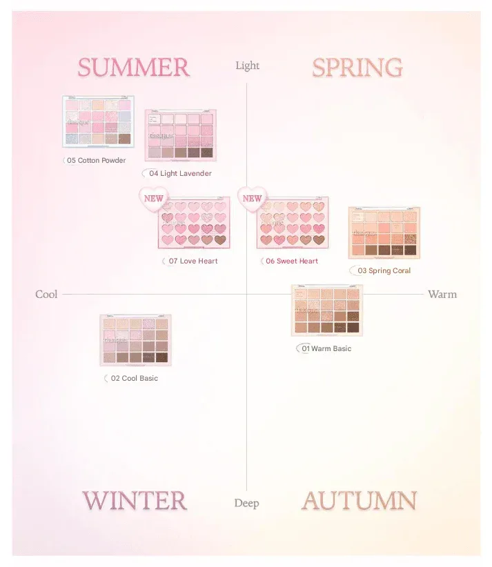 Dasique - Mood Shadow Palette Sweet Heart Collection - 7 Colors - Image 3