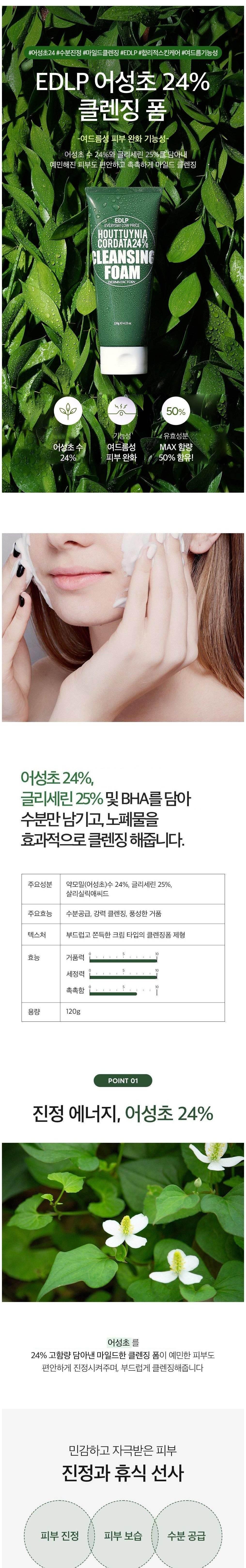 Derma Factory - Houttuynia Cordata 24% Cleansing Foam 120ml - Image 3