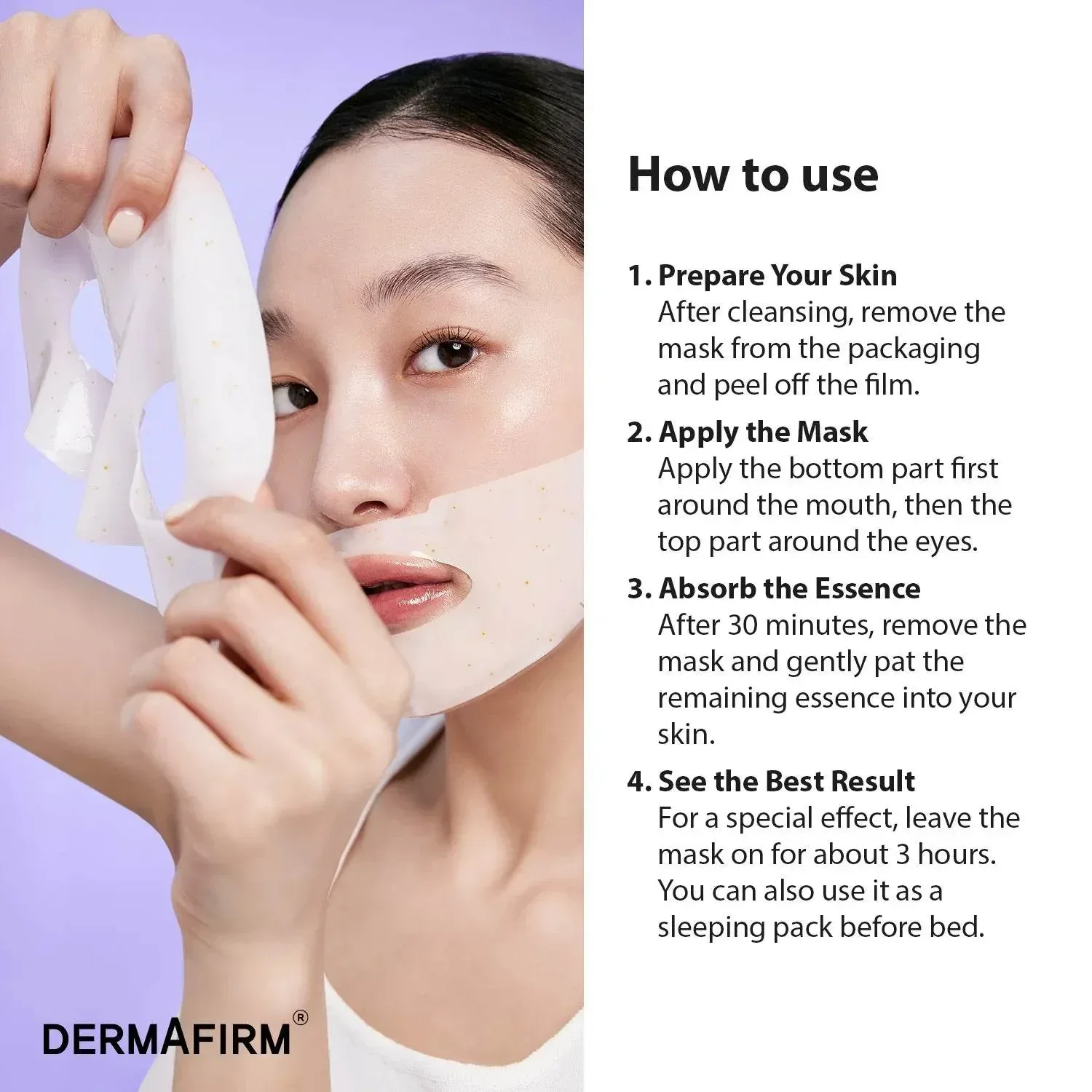 Dermafirm - Soothing Repair Toning Gel Mask R4- 4ea - Image 3
