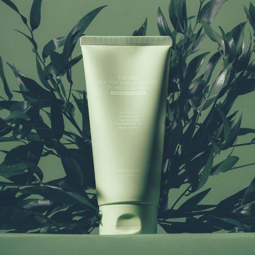 Dermashare - Vegan Tea Tree Acne pH Balance Foam Cleanser 150ml - Image 2