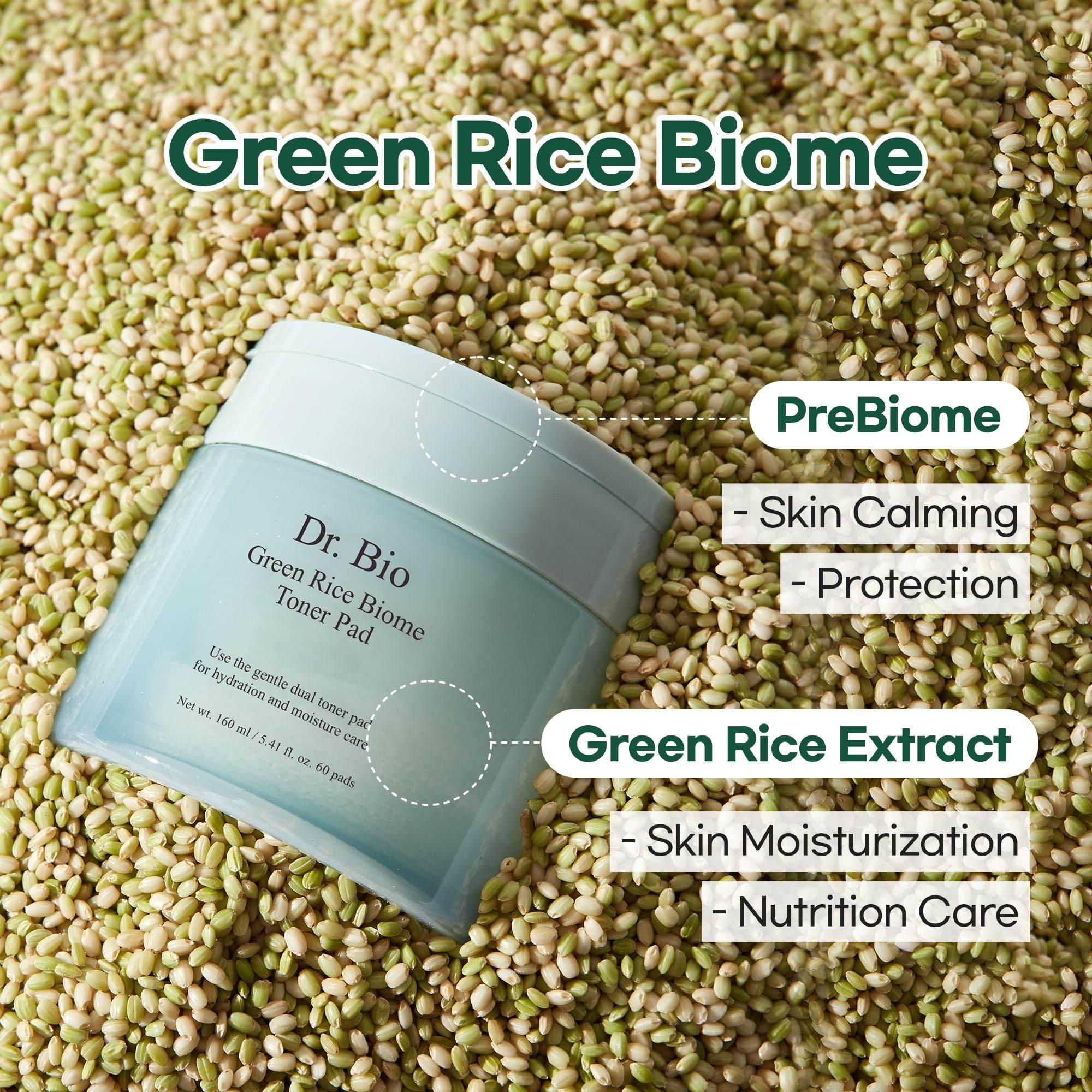 Dr. Bio - Green Rice Biome Pore Toner Pad 60ea - Image 3