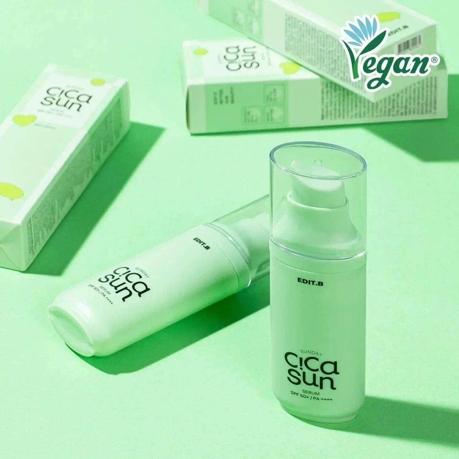Edit.B - Sunday Cica Sun Serum SPF50+ PA++++ 55ml - Image 3