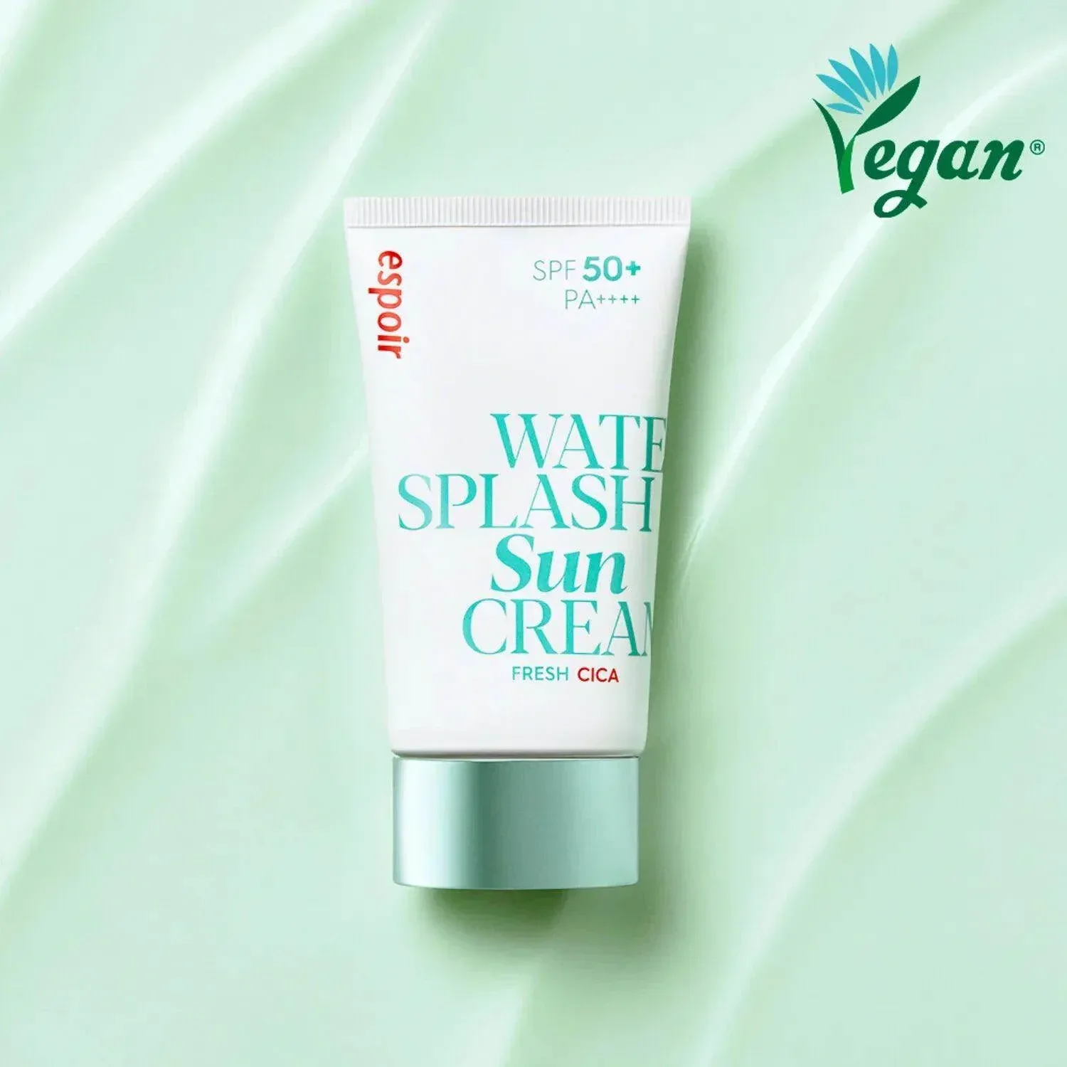espoir - Water Splash Sun Cream Fresh Cica SPF50+ PA++++ 60ml - Image 2