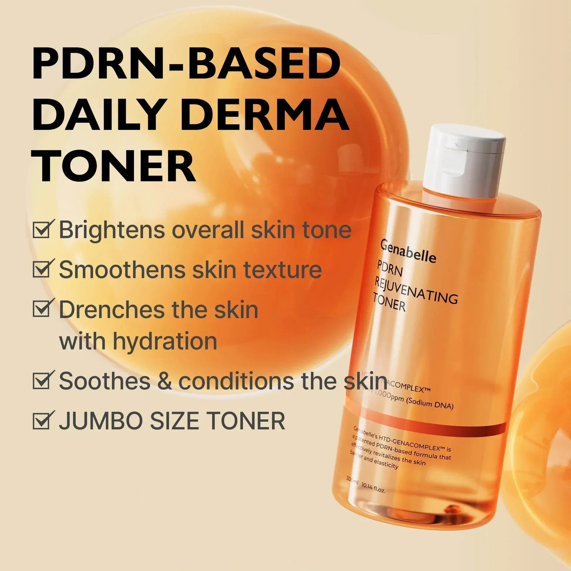 Genabelle - PDRN Rejuvenating Toner 300ml - Image 3