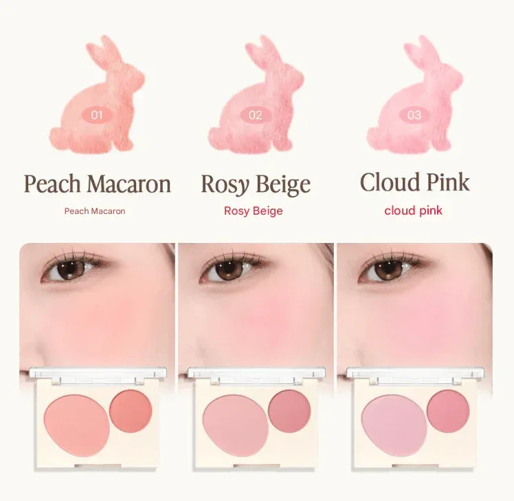 Giverny - Fluffy Dual Blusher 7.4g - 3 Colors - Image 3
