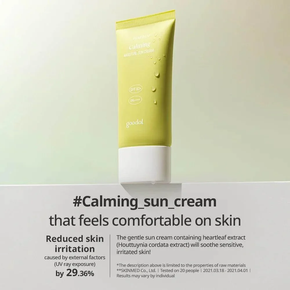 Goodal Heartleaf Calming Moisture Sun Cream 50ml - Image 3