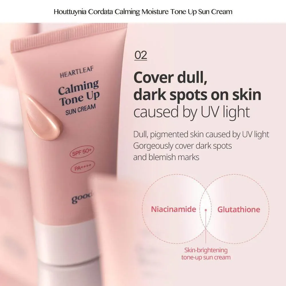 Goodal - Heartleaf Calming Tone Up Sun Cream SPF 50+ PA++++ 50ml - Image 2