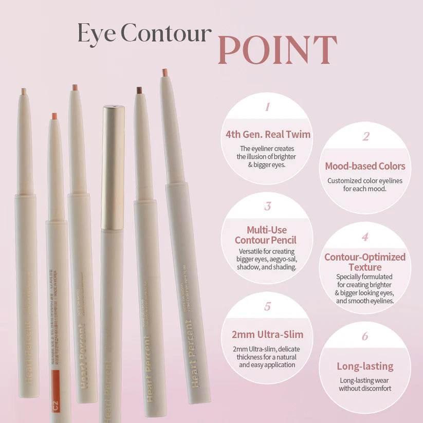 Heart Percent - Dote On Mood Contour Eye Liner Slim  - 9 Colors - Image 2