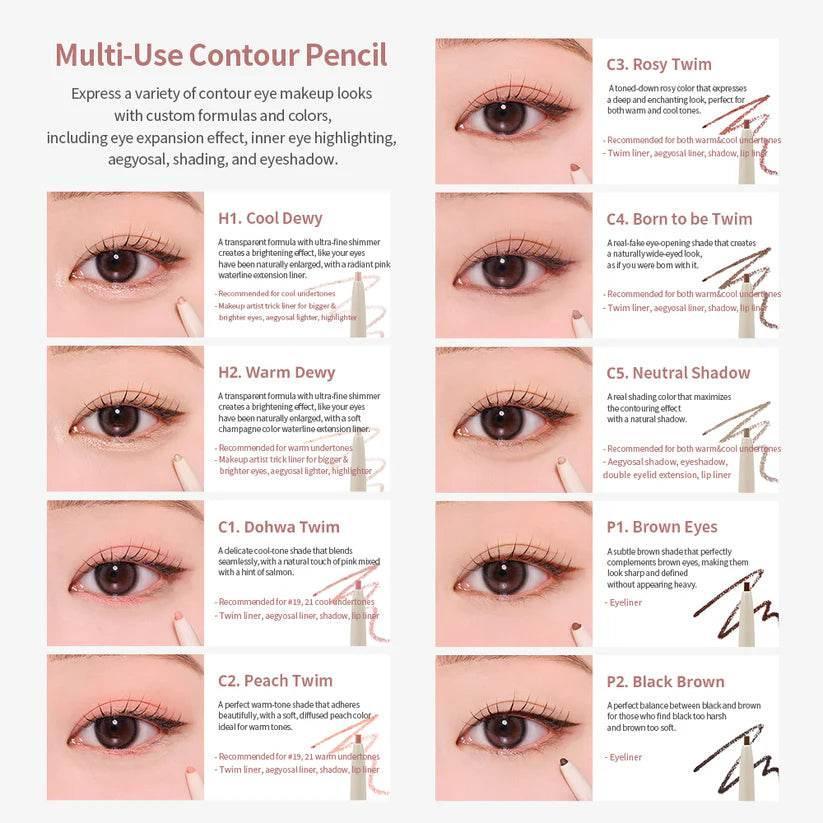 Heart Percent - Dote On Mood Contour Eye Liner Slim  - 9 Colors - Image 4