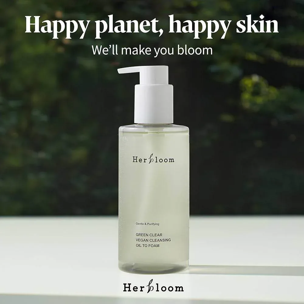 Herbloom - Green Clear Vegan Cleansing Oil To Foam 200ml - Image 4
