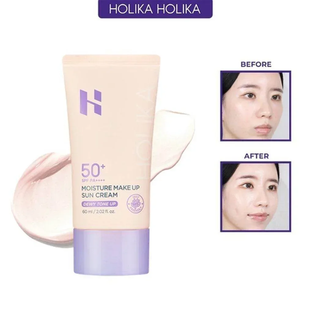 Holika Holika - Moisture Make Up Sun Cream Tone up 60 ml SPF+ PA++++ - Image 2