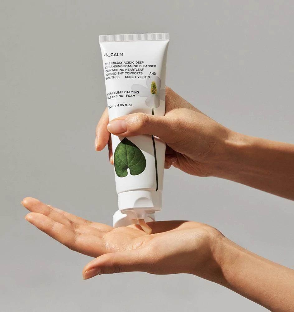 Hue_Calm - Heartleaf Calming Cleansing Foam 120ml - Image 4