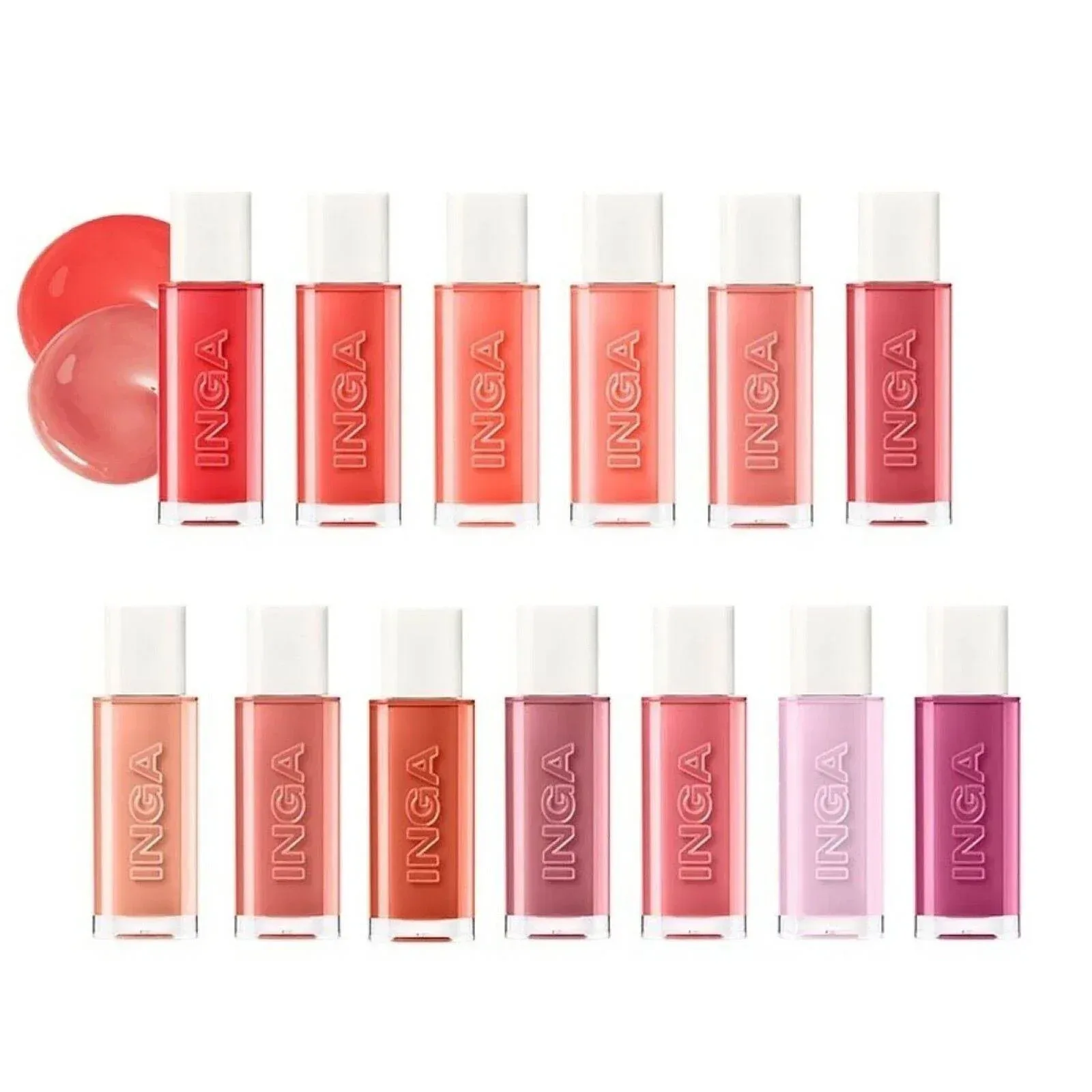 Inga - Water Glow Lip Tint - 13 Colors