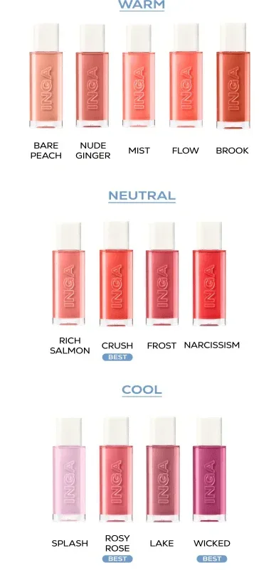 Inga - Water Glow Lip Tint - 13 Colors - Image 2