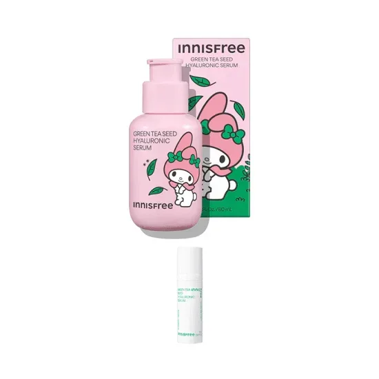 Innisfree - Green Tea Hyaluronic Serum 80ml + 15ml (MyMelody Edition) - Image 2