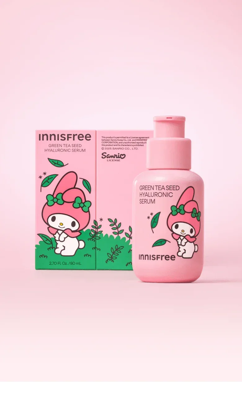 Innisfree - Green Tea Hyaluronic Serum 80ml + 15ml (MyMelody Edition) - Image 4