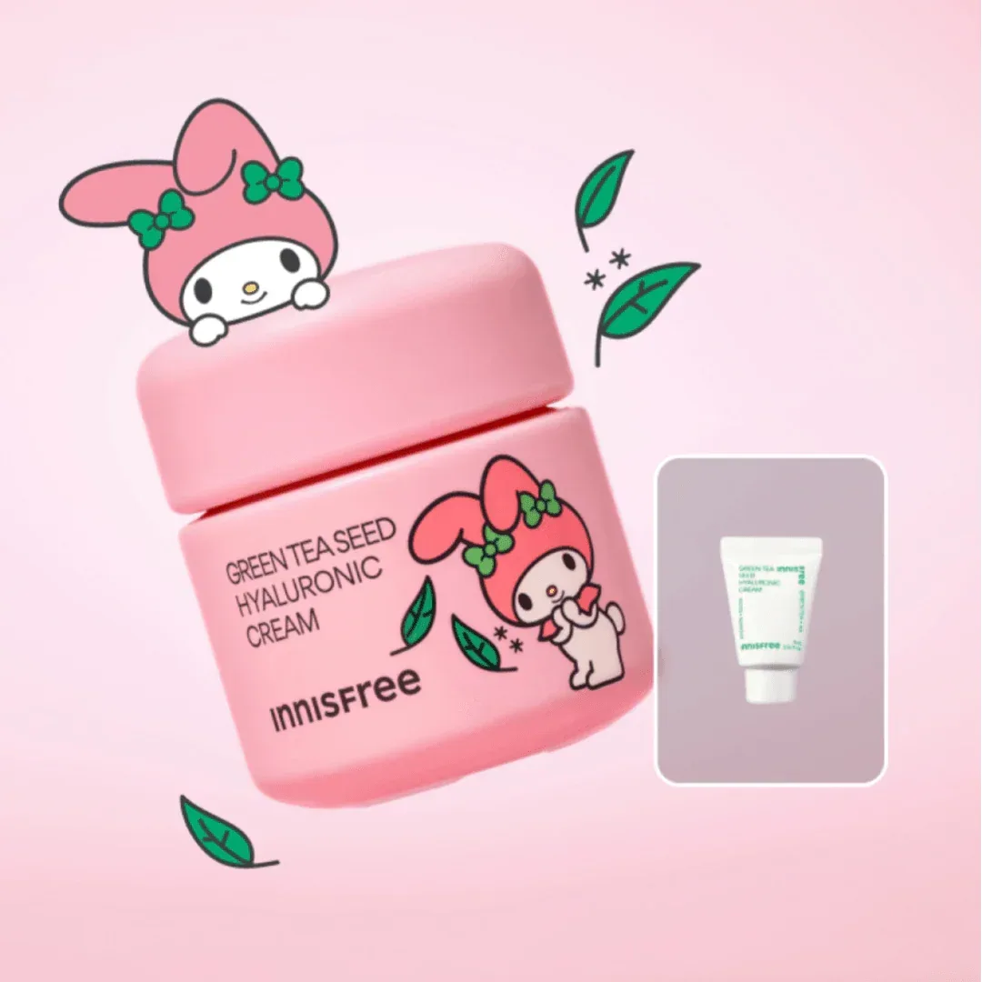Innisfree - Green Tea Seed Hyaluronic Cream 50ml + 15ml (My Melody Edition)