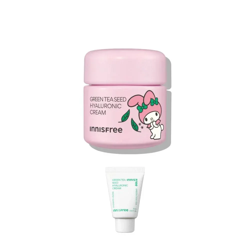 Innisfree - Green Tea Seed Hyaluronic Cream 50ml + 15ml (My Melody Edition) - Image 2