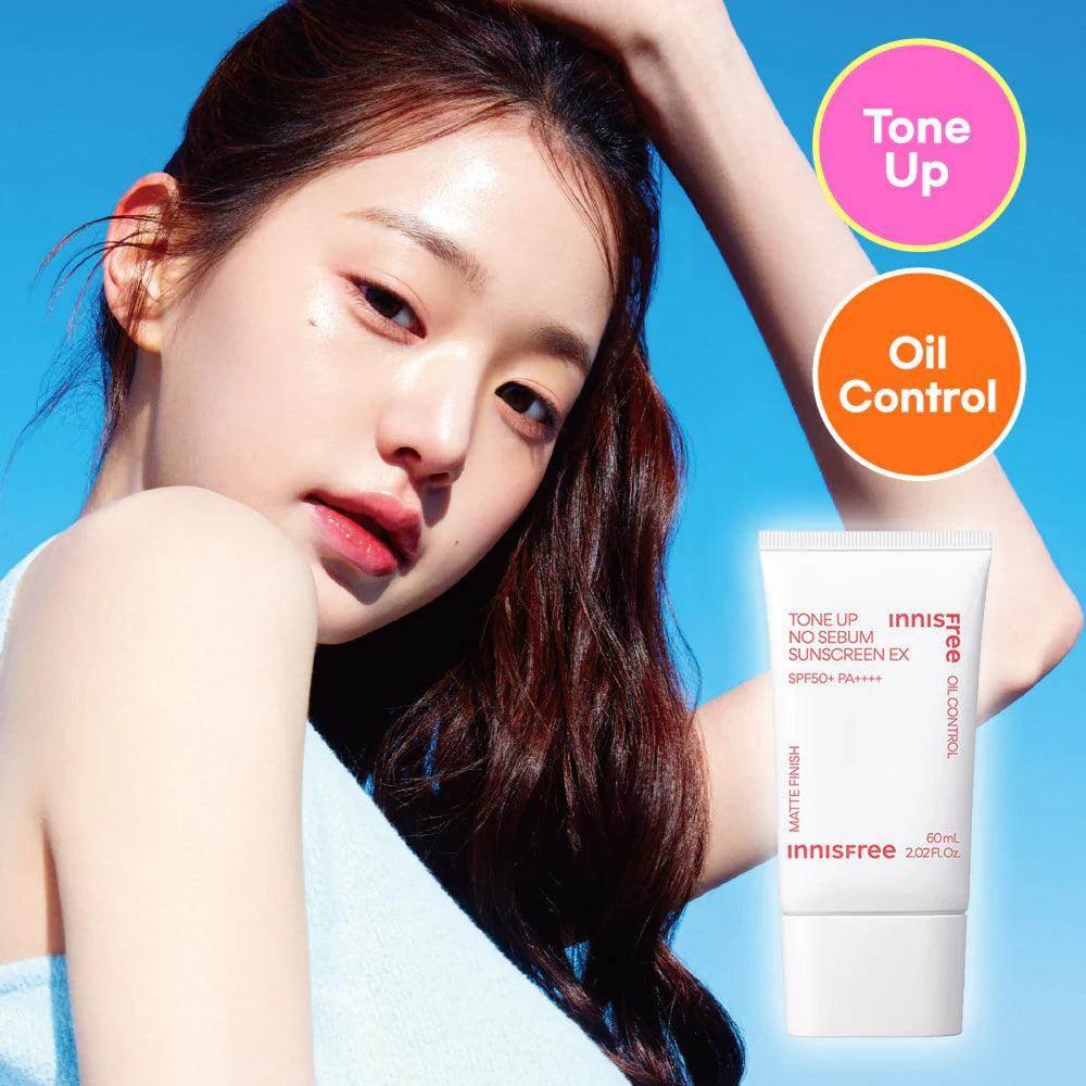 Innisfree - Tone Up No Sebum Sunscreen Ex 60ml - Image 4