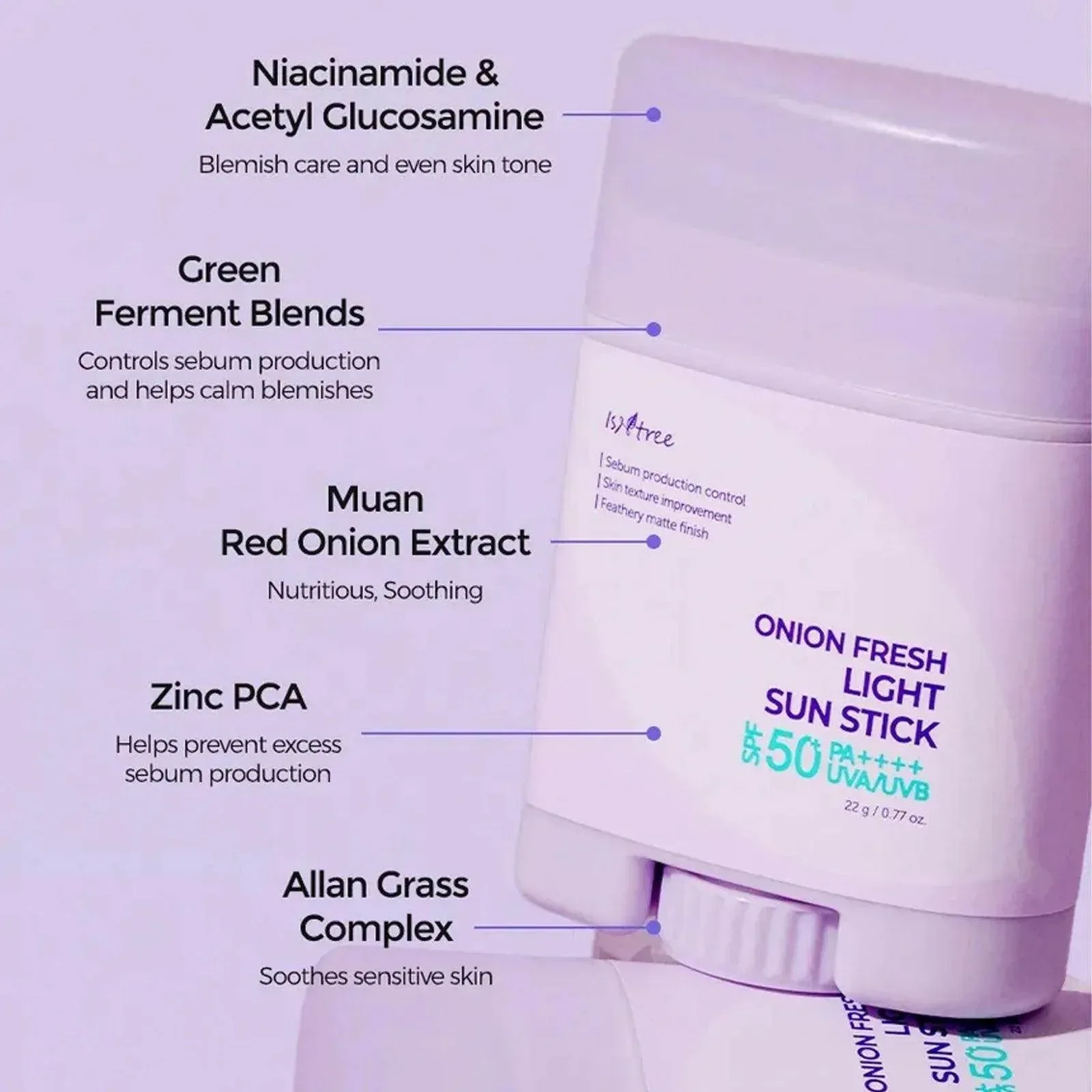 Isntree Onion Fresh Light Sun Stick 22g - Image 3