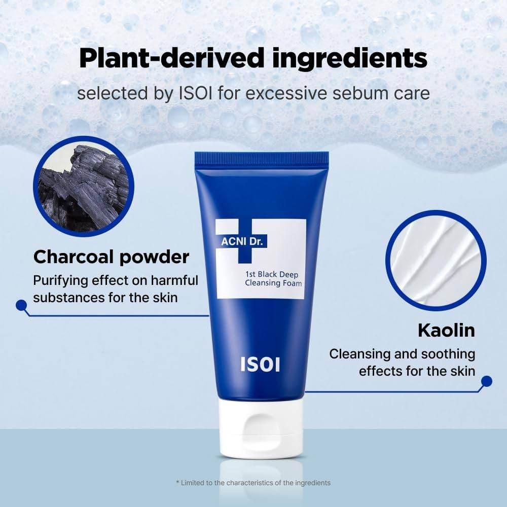 Isoi - Acni Dr 1st Black Deep Cleansing Foam 75ml - Image 3